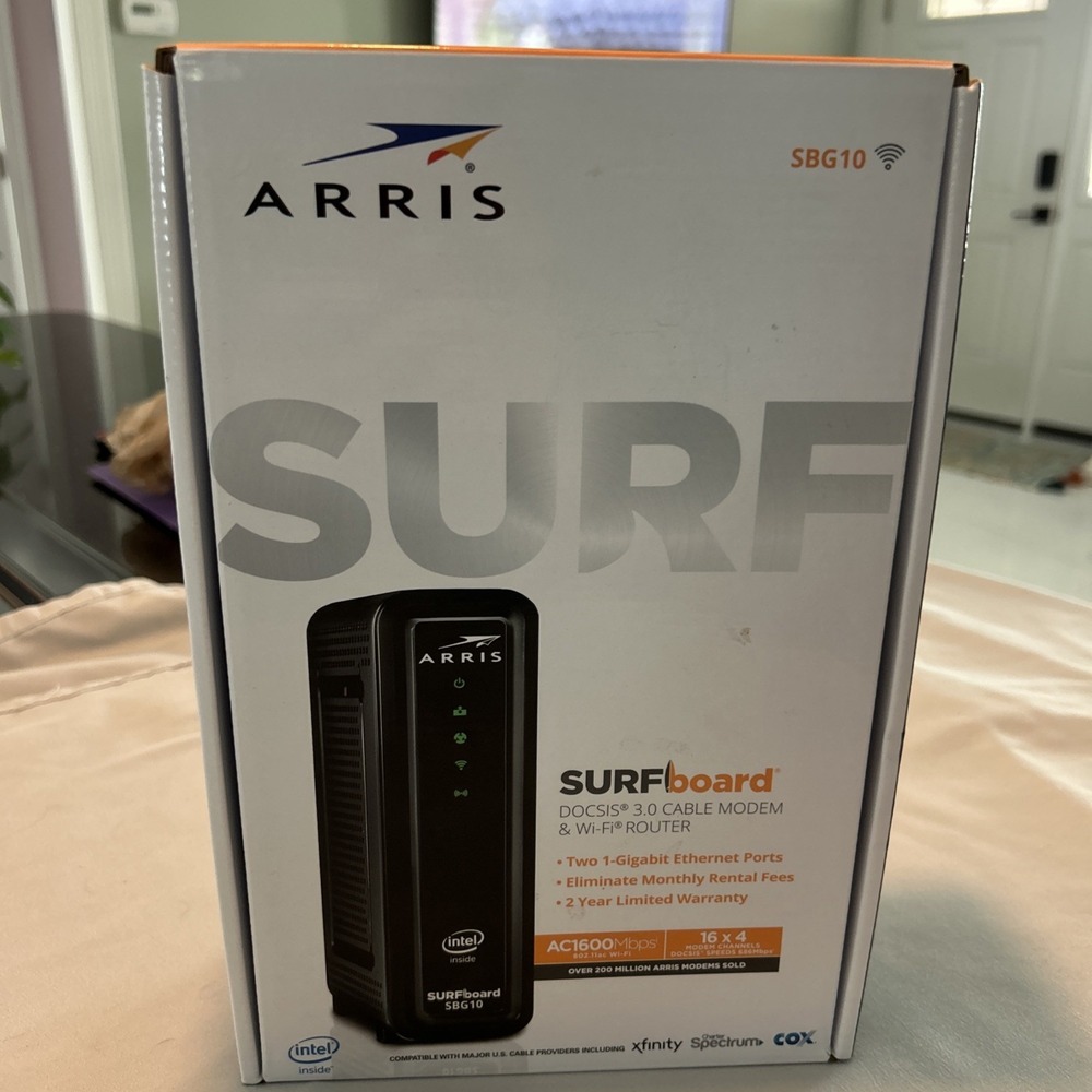 ARRIS Surfboard‎ Docsis 3.0 Cable Modem And AC1600 Dual Band Wi-Fi Router